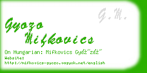 gyozo mifkovics business card